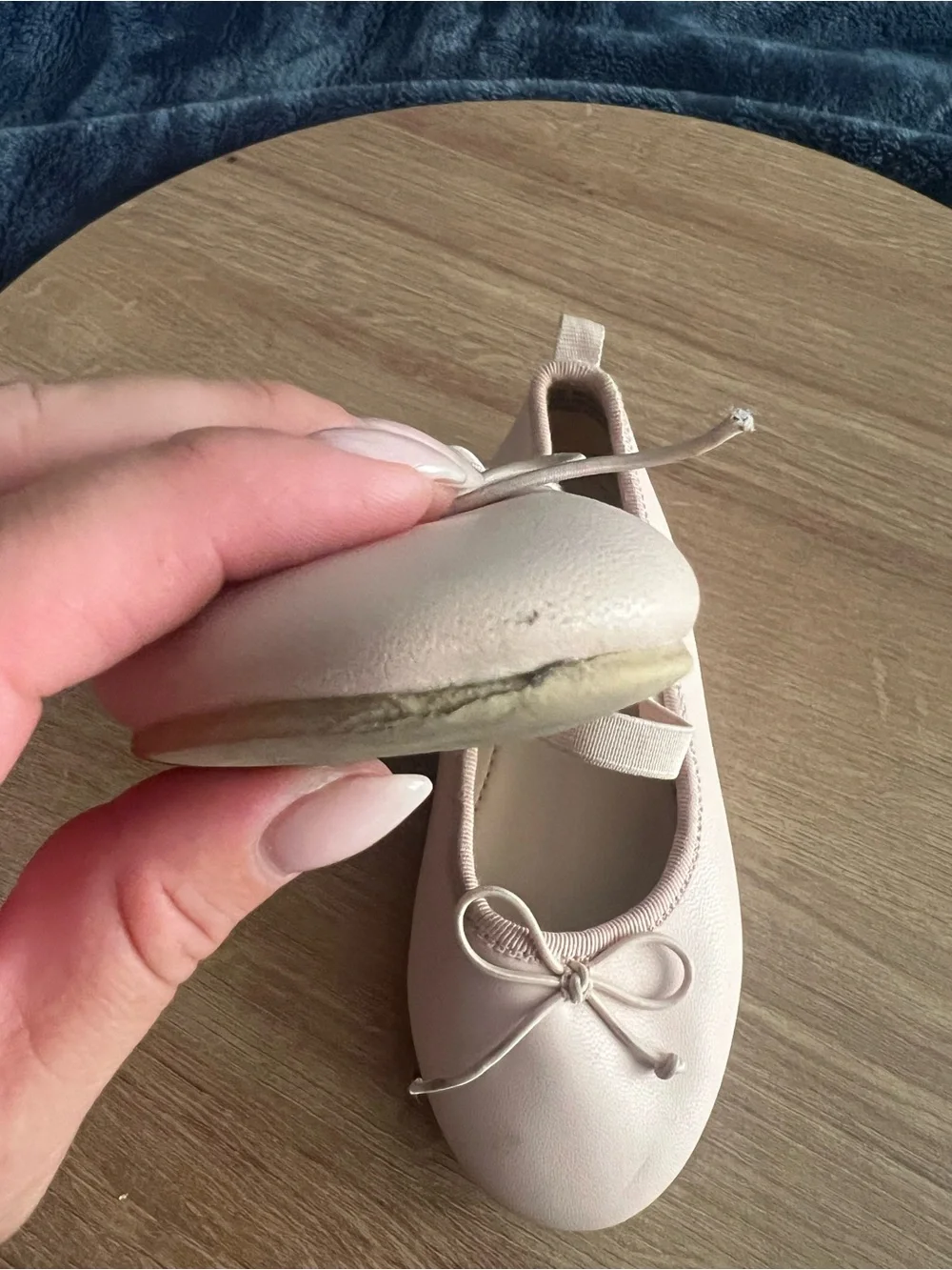 H&M Light Pink Girls' Bow Ballet Flats with Elastic Strap